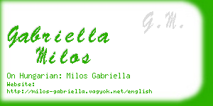 gabriella milos business card
